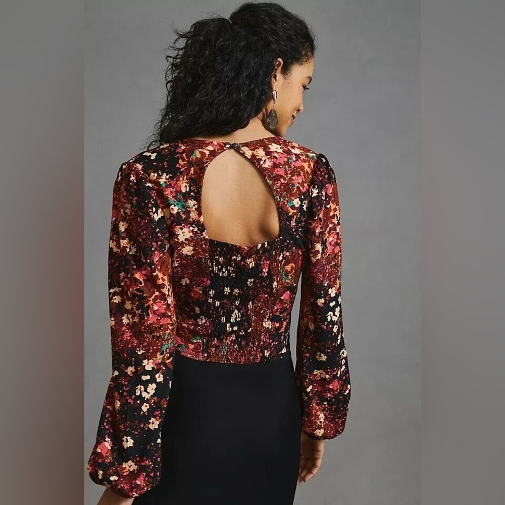 Anthropologie Multicolor Floral Blouse